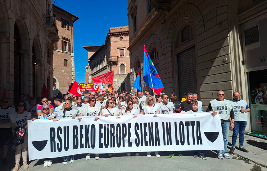 Siena, il Primo Maggio torna in piazza: corteo dei lavoratori Beko fino a Piazza del Campo
