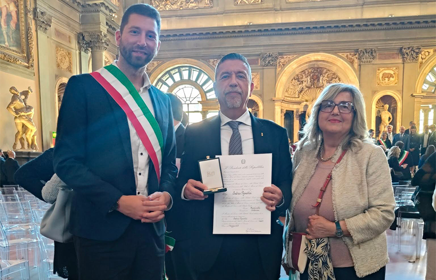 Colle di Val d’Elsa, la Stella al merito del lavoro ad Andrea Pignattai