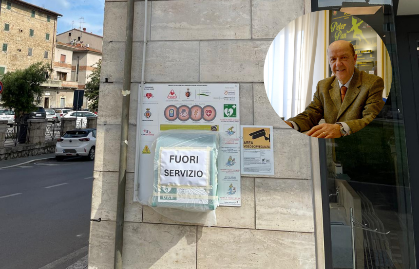 Defibrillatore vandalizzato in piazza Mazzini, la Misericordia di Poggibonsi sporge denuncia verso ignoti
