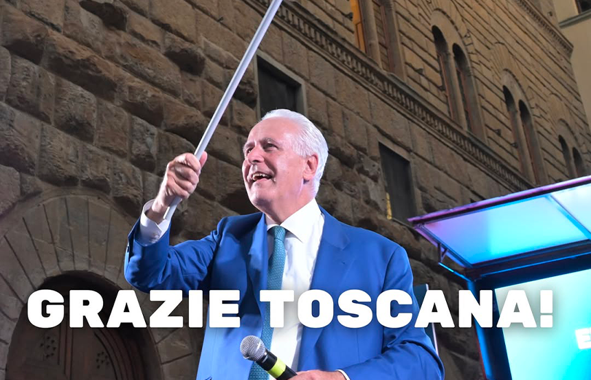 Eugenio Giani rieletto presidente: ''Ha vinto la Toscana illuminata e riformista''